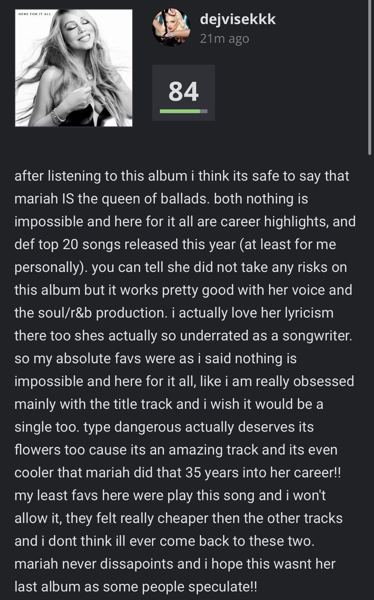 davemastermindd's tweet image. my review of the NEW mariah carey album - here for it all!!!!!🖤🤍🖤