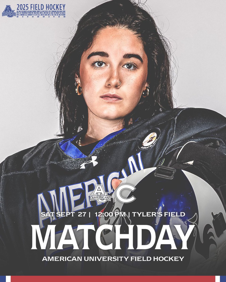 AU_FieldHockey's tweet image. Another Patriot League road test on the docket 🦅

🆚 » @ColgateFH
📍 » Hamilton, N.Y. (Tyler’s Field)
🕒 » 12 pm EST
📺 » bit.ly/4nDtr9o 
📊 » bit.ly/3EMCuAd