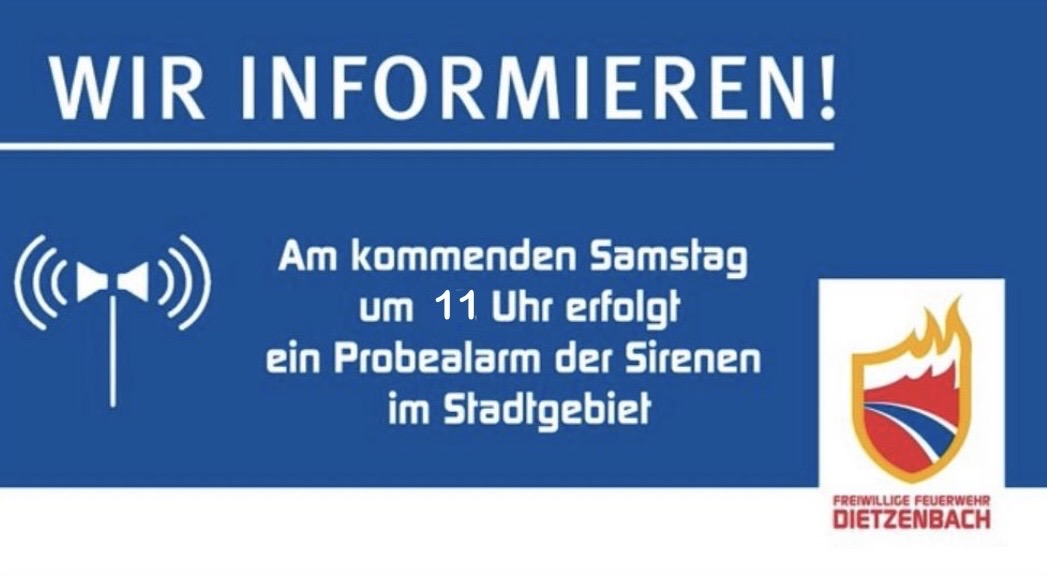 FF_Dietzenbach's tweet image. Kommenden Samstag (01.11.2025) findet  um 11:00 Uhr die quartalsweise Überprüfung der Sirenen im Landkreis Offenbach statt.  ^ms 

 #Probealarm #Feuerwehr #Dietzenbach #Pressearbeit
