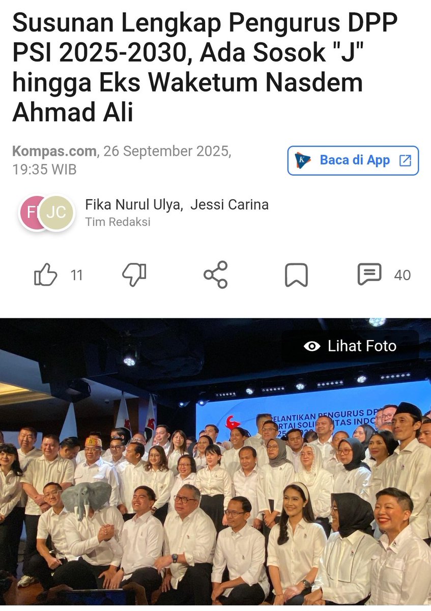 Alhamdulillah, masih dipercaya untuk memegang amanah menggawangi Direktorat Kehutanan DPP Partai Solidaritas Indonesia. 

Kepengurusan periode 2025-2030 ini berisi wajah-wajah pengurus lama ditambah wajah-wajah baru dengan jam terbang politik yang tinggi. Kolaborasi dan kerjasama