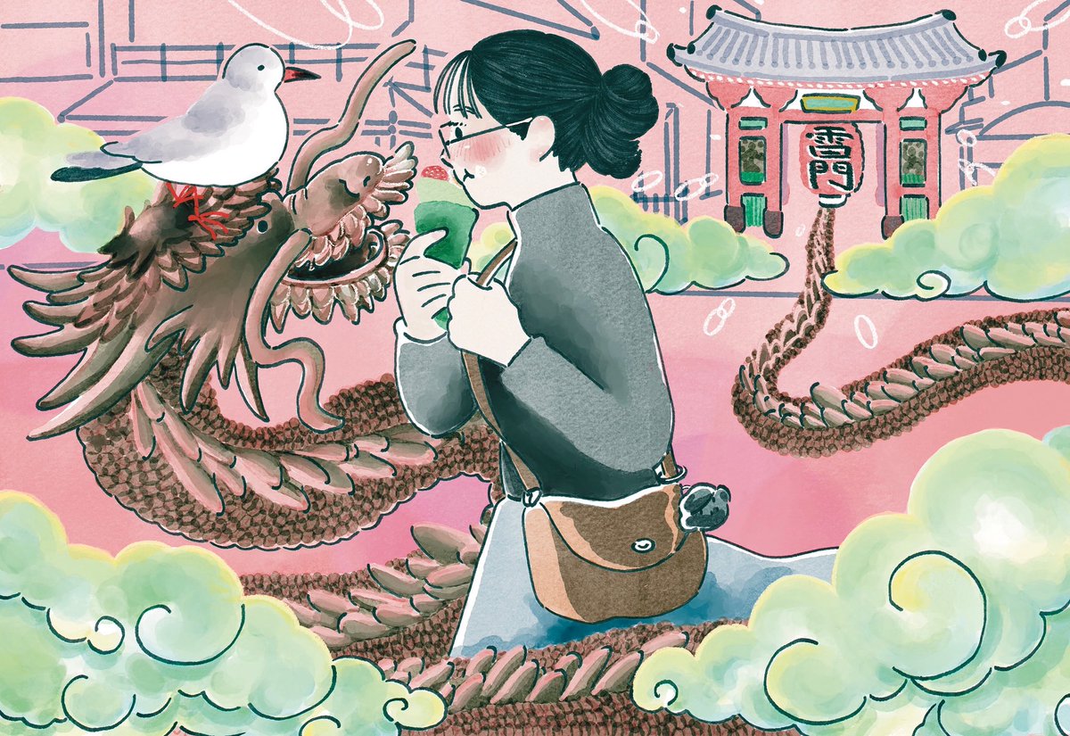 河崎洋子　手描きイラスト 2025年 和紙に顔彩による。 河崎洋子 手描きイラスト 2025年 和紙に顔彩による。 から厳選
