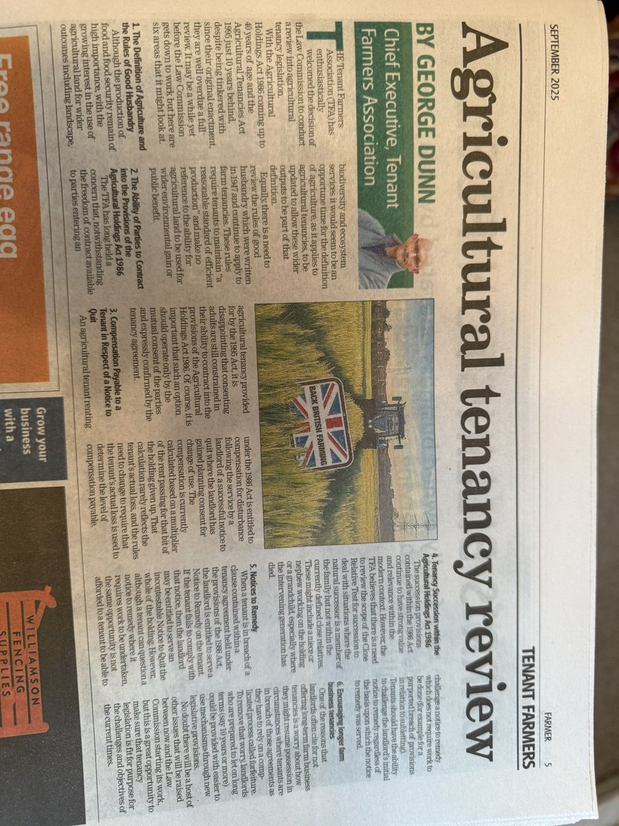 Robert Martin (@ansavalley) on Twitter photo Very good analysis of the upcoming <a href="/lawcommission/">LJCP</a> review into agricultural tenancy legislation by <a href="/georgewdunn/">George Dunn</a>
<a href="/tenantfarmers/">TFA</a>
<a href="/CumberlandNews_/">The Cumberland News</a> Very good analysis of the upcoming <a href="/lawcommission/">LJCP</a> review into agricultural tenancy legislation by <a href="/georgewdunn/">George Dunn</a>
<a href="/tenantfarmers/">TFA</a>
<a href="/CumberlandNews_/">The Cumberland News</a>