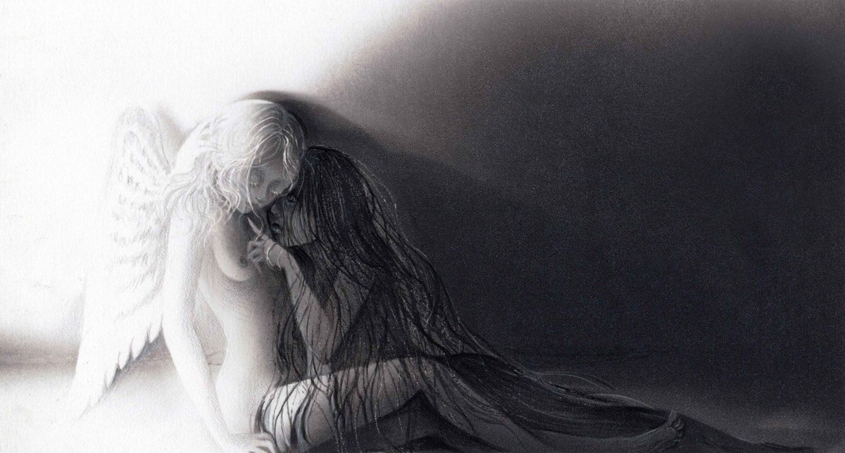 An angel and A Devil
天使と悪魔

#darkaestetic  #gothicart  #otherworldlybeauty  #dramaticart  #bjd  #enigmaticart #mythicalfigures