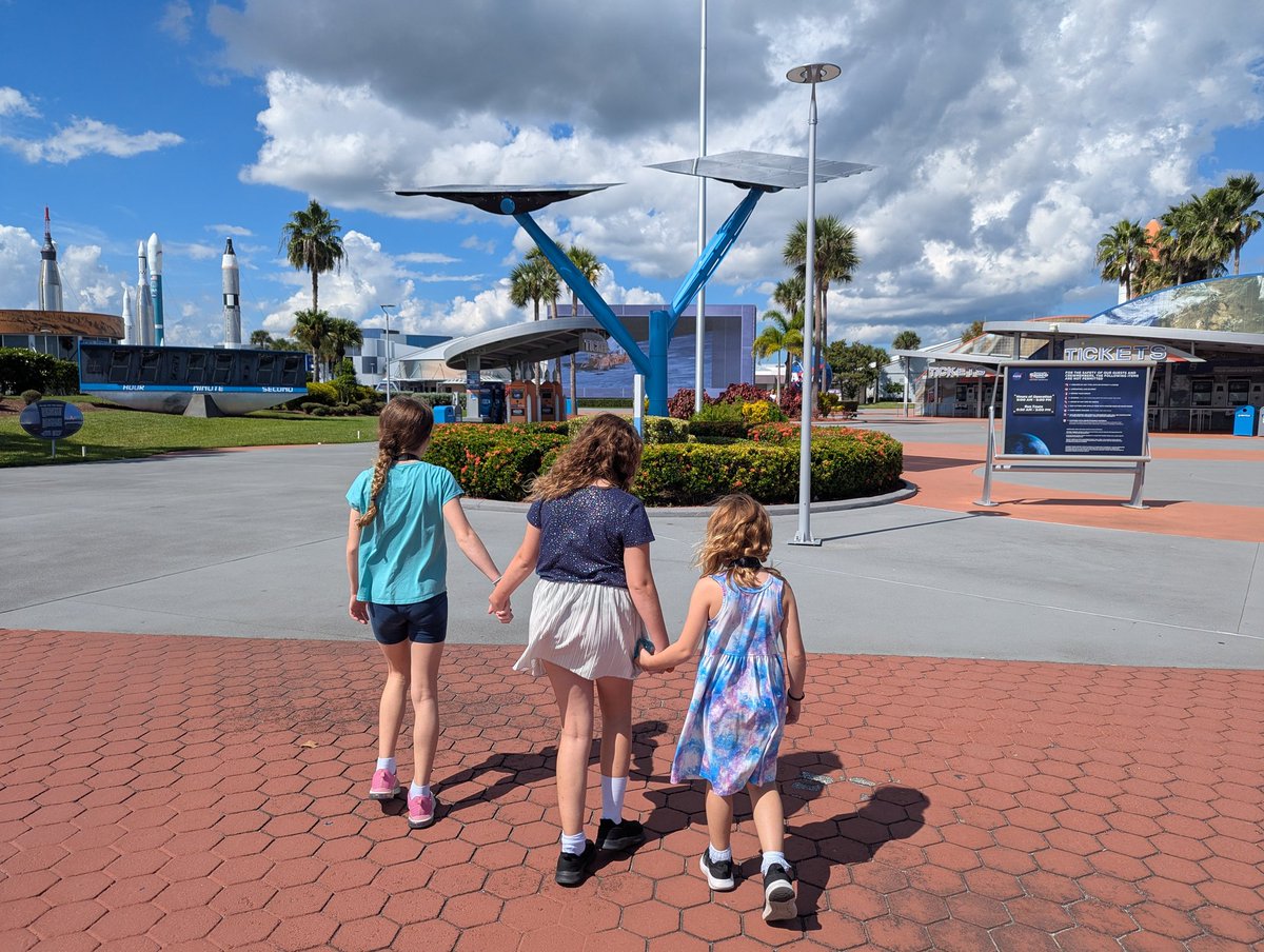 Botany_nerd's tweet image. I took this photo of our Little Moon Girls on Friday. Can you guess where we went?
Respond in the comments!

A) Huntsville, AL
B) White Sands, NM
C) Merritt Island, FL
D) Promontory, UT
E) Greenbelt, MD
F) Houston, TX
G) Cheyenne, WY

Did I miss a Rocket Garden? Share! 🚀🧑‍🚀