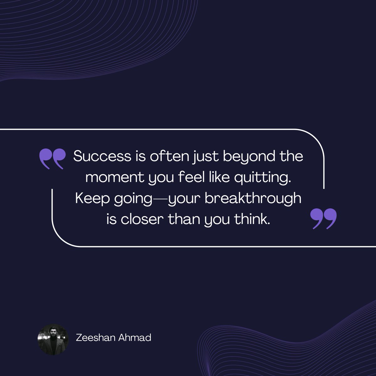 Most people quit right before the breakthrough. 

Endure the hard part—your edge is on the other side.