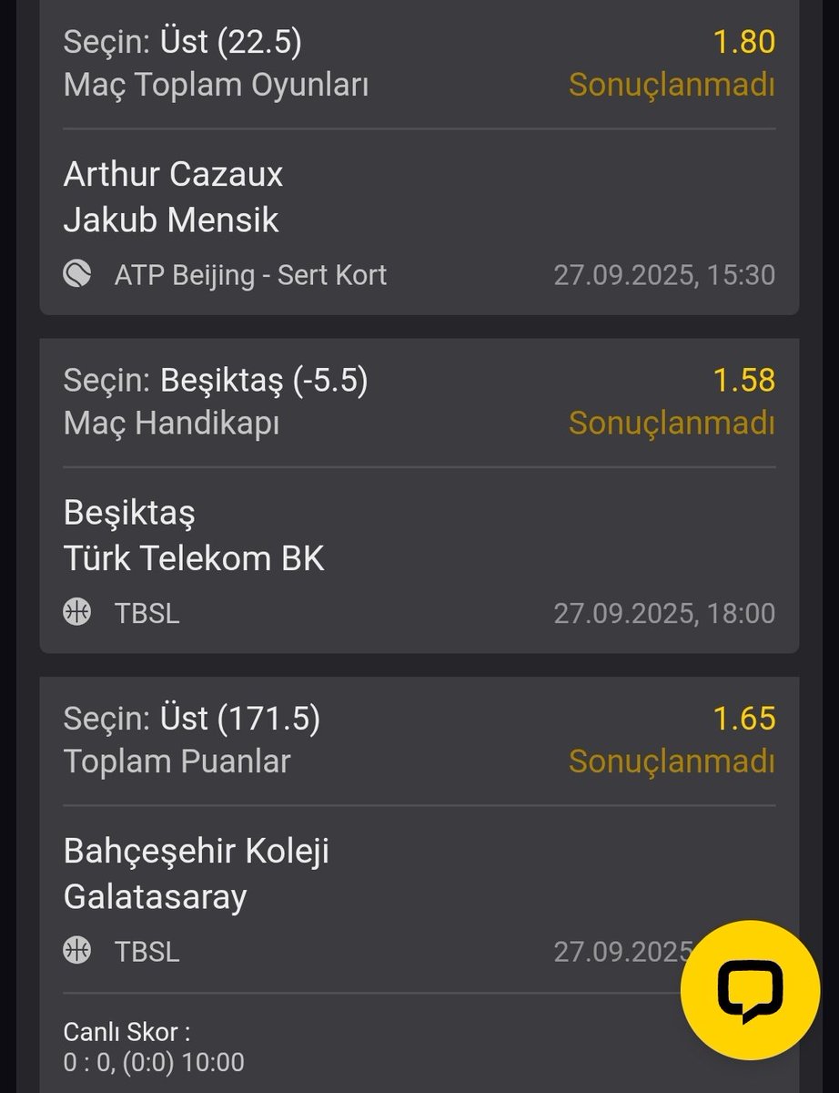 - Günün Ödüllü Kuponu - 

İlk kupon kaybetti.. Güncelledim.. Kazanırsak beğenip RT eden 7 kişiye 500 er TL ödül koydum.. 

Şans bizimle olsun.. 

#tenis #basketbol #spor #bahis #iddaa