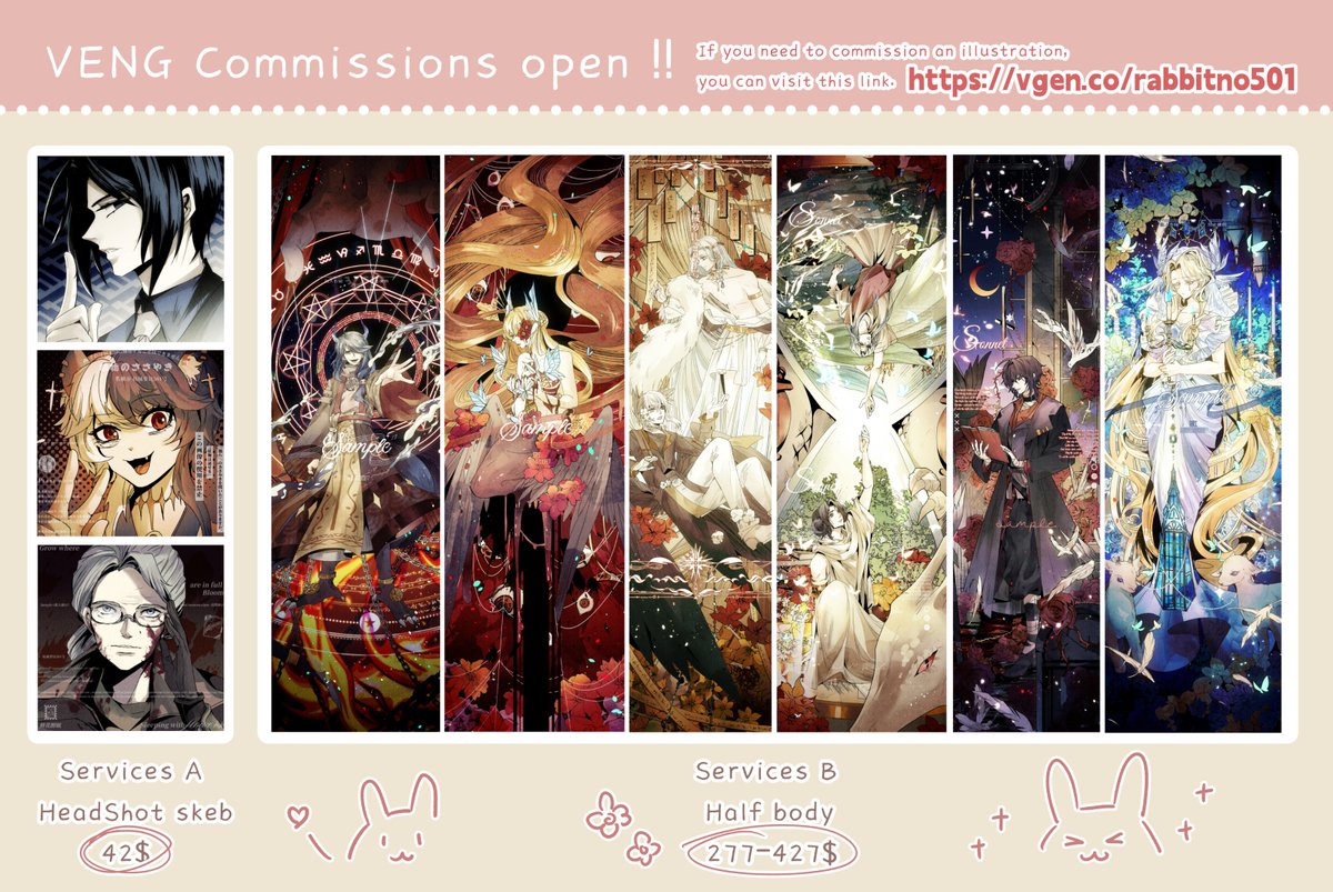 #vgen #VGenComm I've finally become a verified artist on VGen! I'm now accepting commission requests on VGen~! If you need anything, feel free to reach out here~! vgen.co/rabbitno501