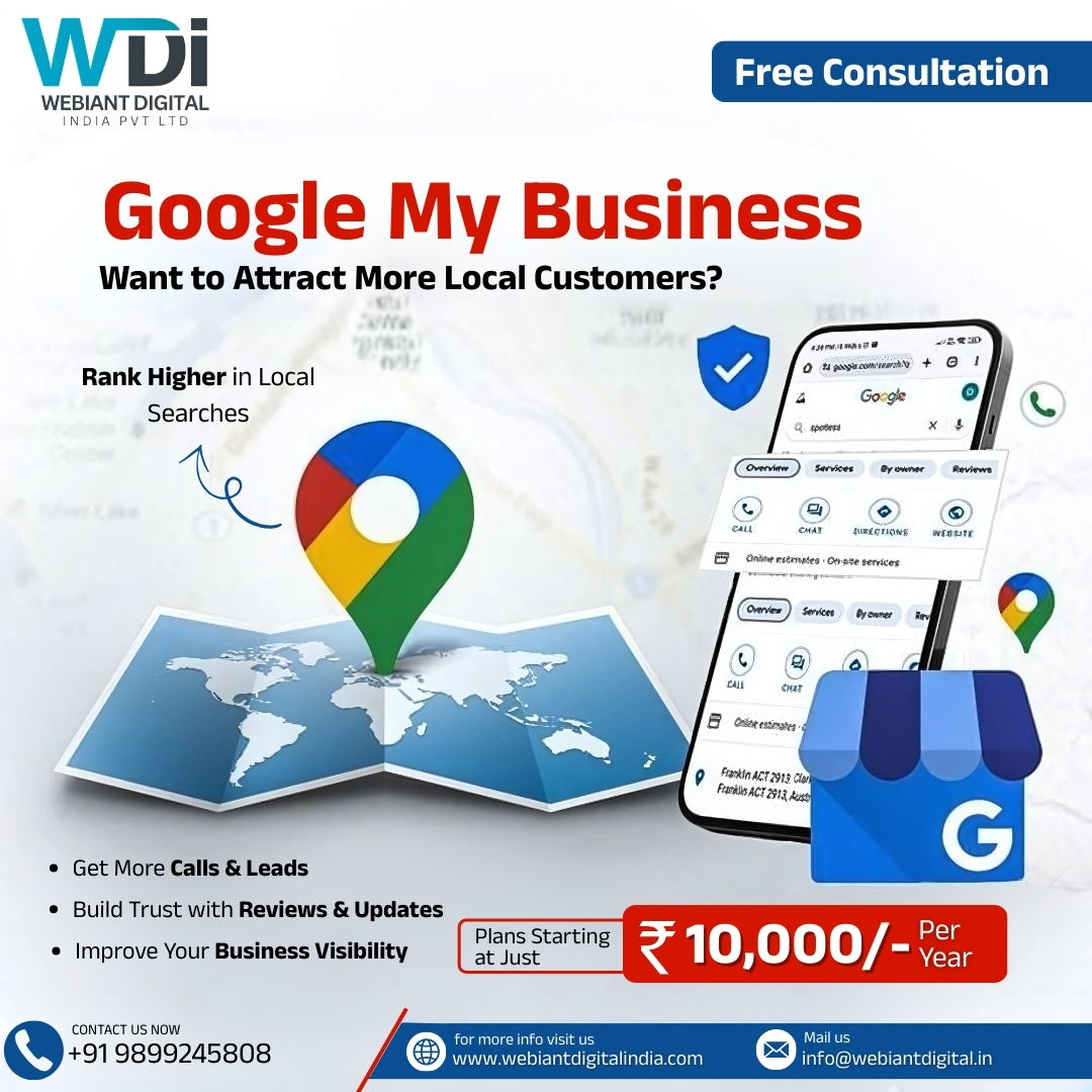 webiantdigital's tweet image. 🚀 𝐆𝐞𝐭 𝐌𝐨𝐫𝐞 𝐋𝐨𝐜𝐚𝐥 𝐂𝐮𝐬𝐭𝐨𝐦𝐞𝐫𝐬 𝐰𝐢𝐭𝐡 𝐆𝐨𝐨𝐠𝐥𝐞 𝐌𝐲 𝐁𝐮𝐬𝐢𝐧𝐞𝐬𝐬!
Rank higher on Google, boost visibility, and turn searches into real leads. 📍✨
#GoogleMyBusiness #LocalSEO #BusinessGrowth #WebiantDigital #DigitalMarketingIndia #GrowYourBusiness