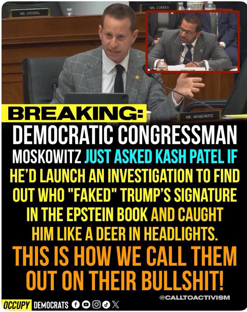 ProgressiveHoc1's tweet image. No one’s above the law…. Unless you’re a friend of #ConOld … or on the #EpsteinTrumpFiles ….
#ReleaseAllTheEpsteinFiles 
When does the FBI investigation start into the “fake” signature?