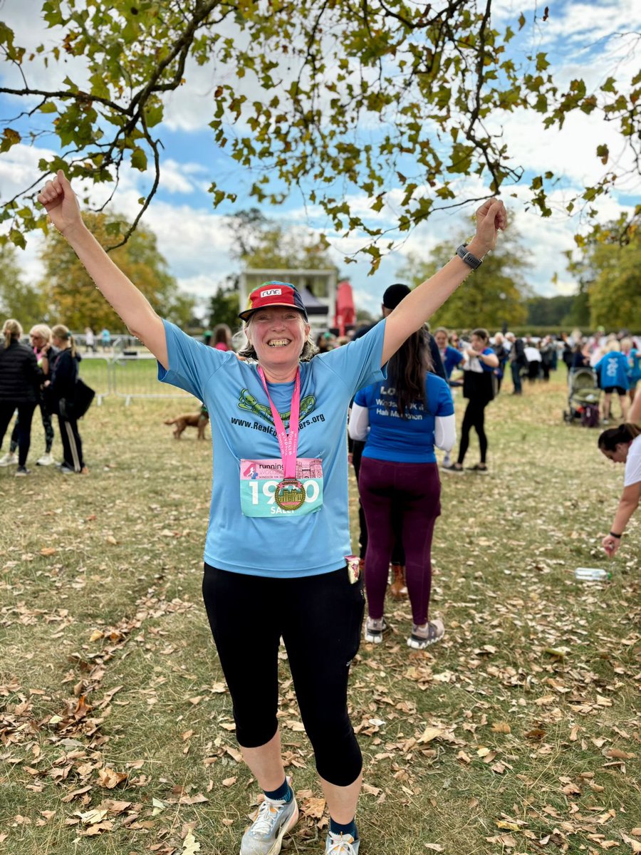 Well done <a href="/BenatarSally/">Sally Benatar</a> for completing the <a href="/windsortrailrun/">Windsor Trail Run - Half Marathon & 10km</a> 10k before proudly showing off her medal. 

Sally said, “It was as good as an undulating 10k run/walk gets! A beautiful course, very friendly and well organised and the sun came out for us.”

🙌🙌🙌
