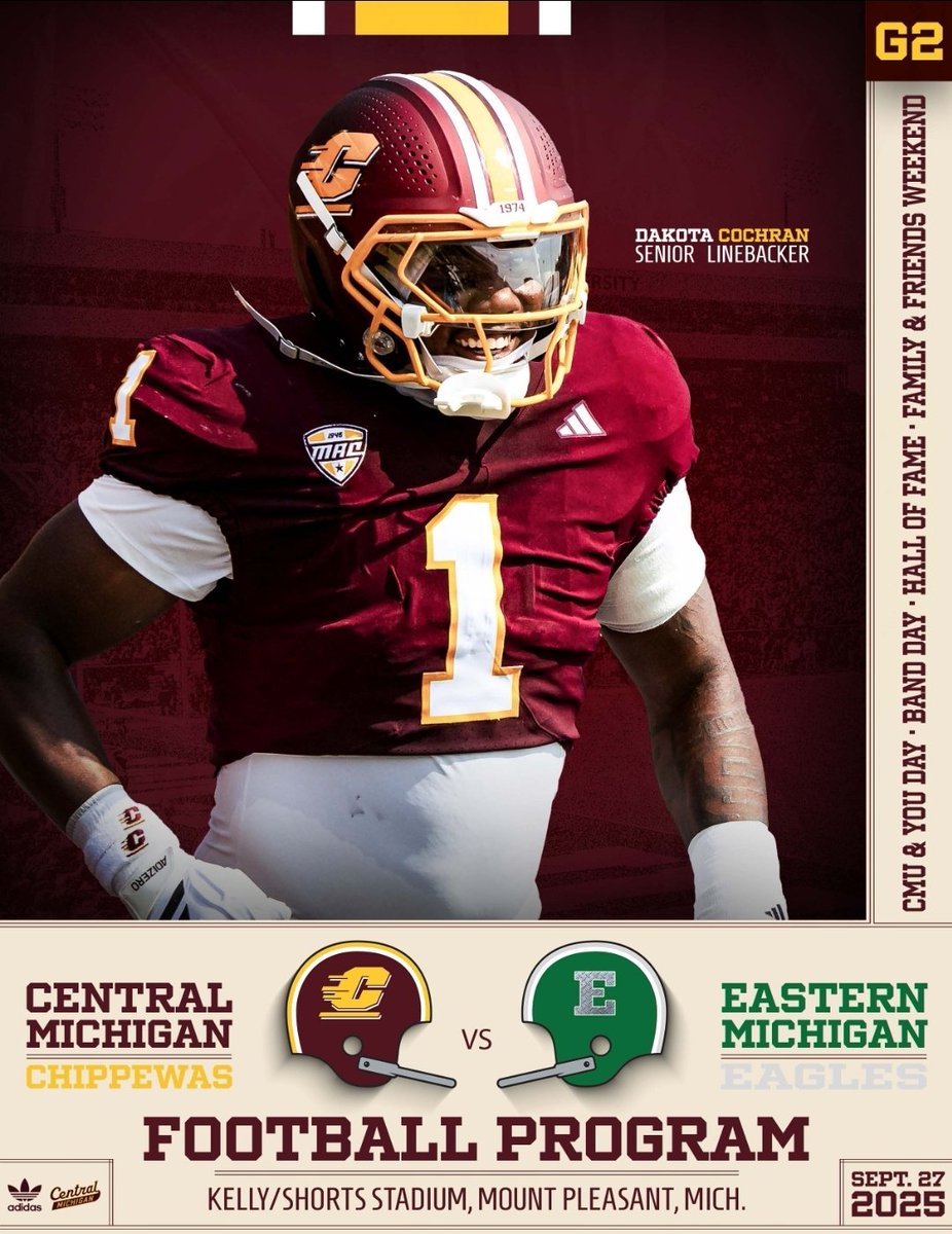 ITS GAME DAY!!!!! LETS GO!!!!!! FIRE UP CHIPS AND BEAT EASTERN!!!!!!! 

Good luck to all the amazing young men <a href="/CMU_Football/">Central Michigan Football</a>