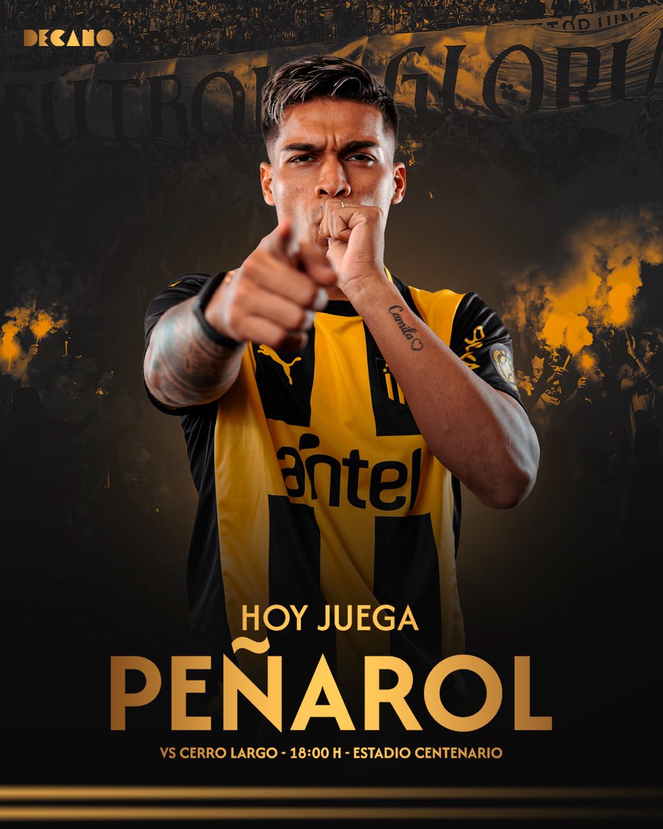 🟡 ¡HOY JUEGA PEÑAROL! ⚫  

🆚  Cerro Largo  
🏟 Estadio Centenario   
🏆 Torneo Clausura
🕣 18:00 horas
🎫 tickantel.com.uy/inicio/especta…