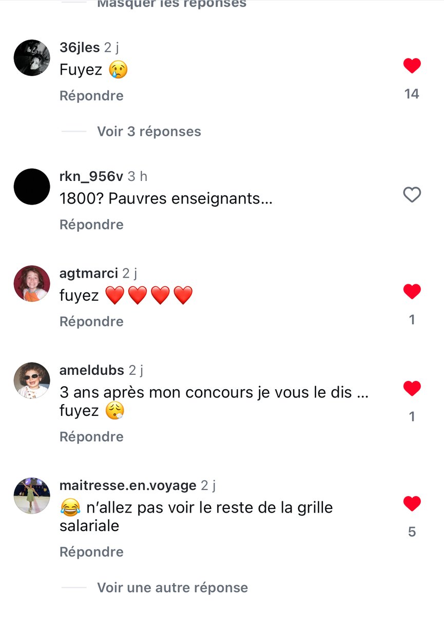 Sur insta on a <a href="/education_gouv/">Ministère Éducation nationale</a> qui fait de la pub pour recruter des profs...
faut voir les commentaires... pas UN seul positif, que des incitations à FUIR !
Mais y'a pas de souci hein ?