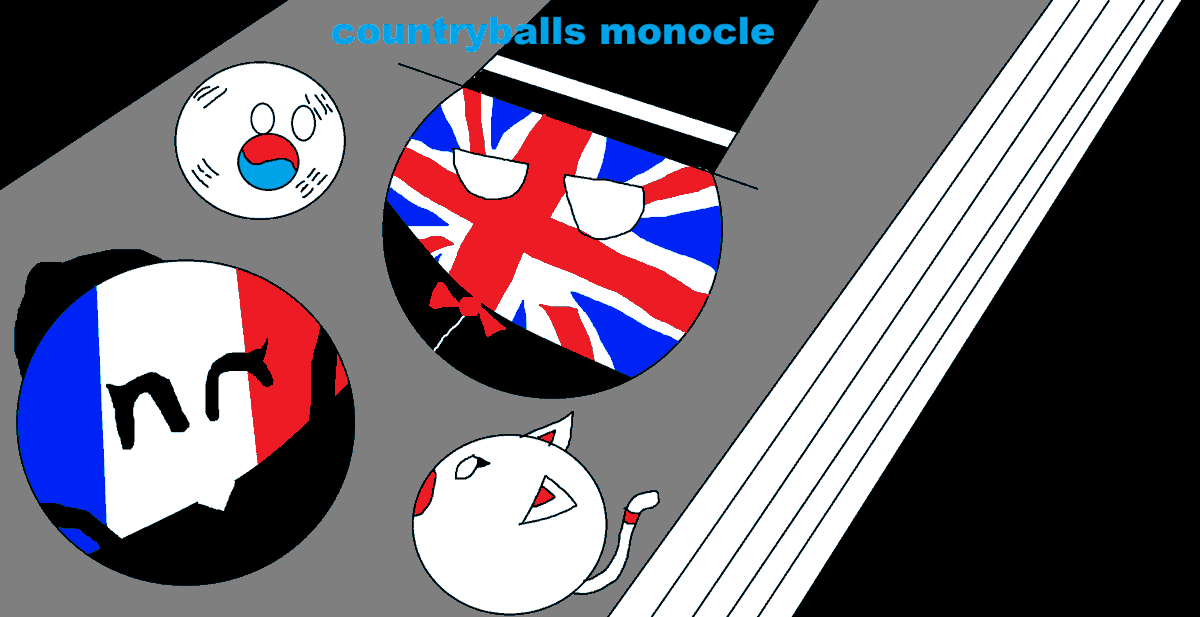 TydsKbB8XQdWiuE's tweet photo. countryballs monocle (To be honest, I didn't know how to draw it, so I drew it like a magazine, but I don't know if I like it ^^;) #Countryballs #Polandballs #UnitedKingdom #Franch #SouthKorea #Japan https://t.co/sp0MTxAd05