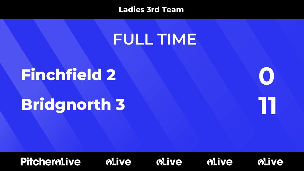 FULL TIME: Finchfield 2 0 - 11 Bridgnorth 3
#FINBRI #Pitchero
pitchero.com/clubs/bridgnor…