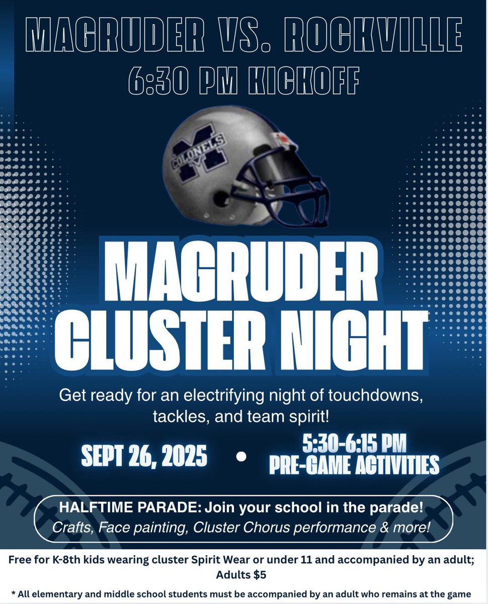 Our MCT Dragon community had a blast at Magruder Cluster Night! Thanks for a wonderful evening of community, football, and fun <a href="/MagruderAD/">Magruder Athletics Department</a> <a href="/MagruderHS/">Magruder Colonels</a>!