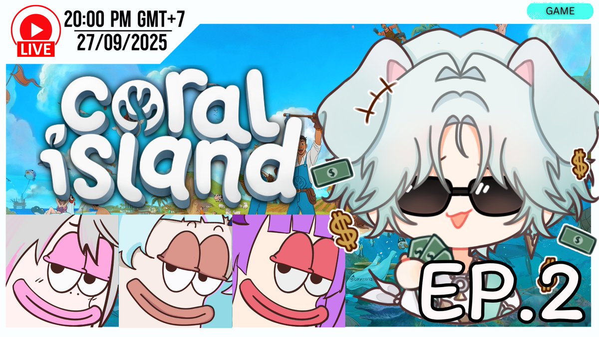 【 GAME 】Coral Island EP.2 มนุษย์ถ้ำ🥴
📆 วันเสาร์ 27/09/2025
🕖 เวลา 2 ทุ่ม
📺 youtube.com/live/zjk6K7zDY…
#VTuberTH #MMHAKKA