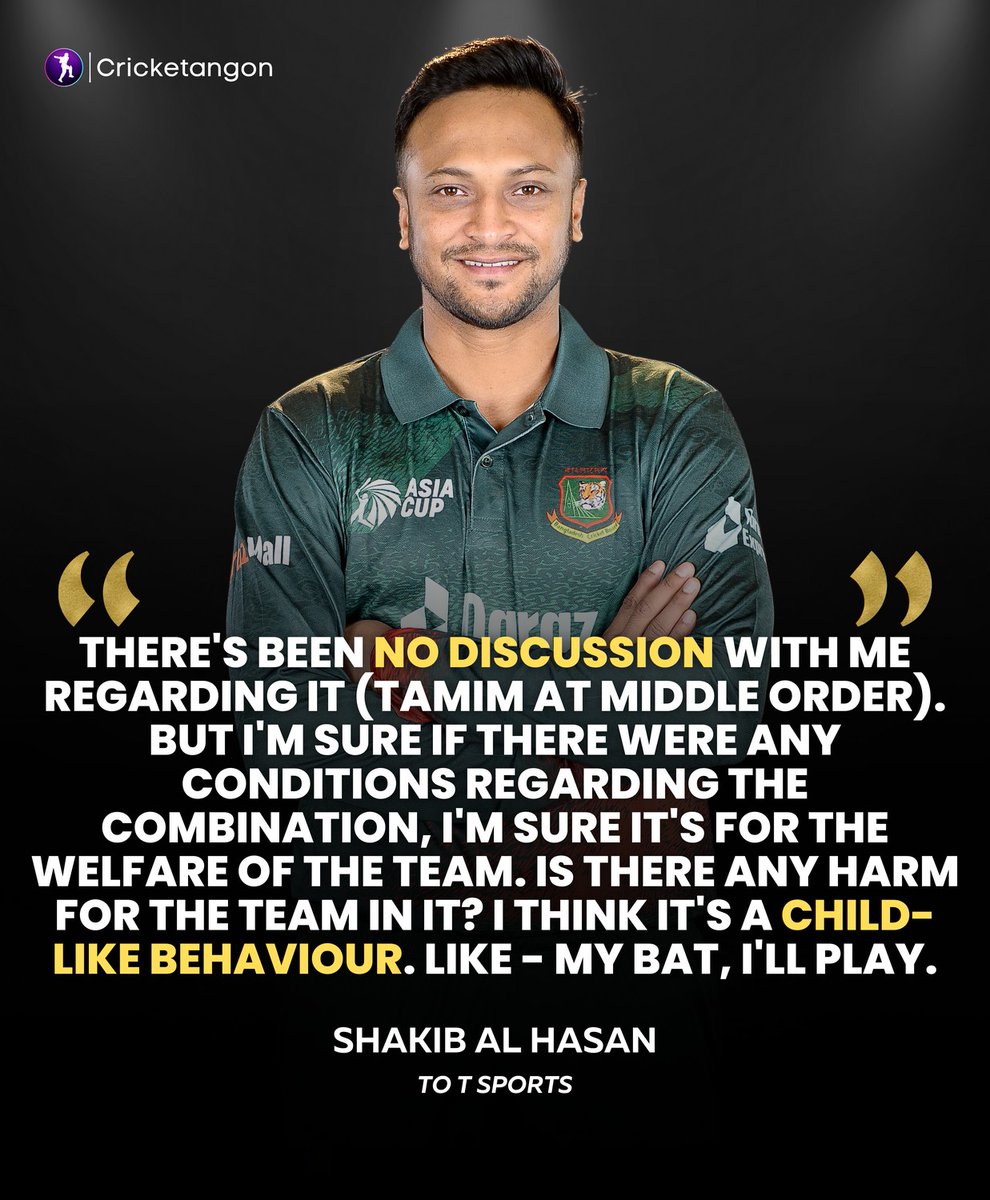 cricketangon's tweet image. On this day in 2023 ⤵️

- Shakib Al Hasan came up with of the most controversial interviews in 🇧🇩-cricket history
- Tamim Iqbal posted a video from his ‼️ Facebook page that people will 𝗻𝗲𝘃𝗲𝗿 𝗳𝗼𝗿𝗴𝗲𝘁 👀

#CWC23 #BangladeshCricket