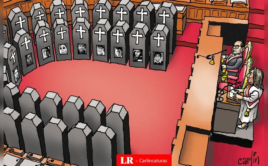 🎨✒️ El caricaturista Carlos Tovar ilustró la falta de responsabilidad política y el olvido de los muertos por la violencia estatal en el Perú. ▶️ n9.cl/5a451a