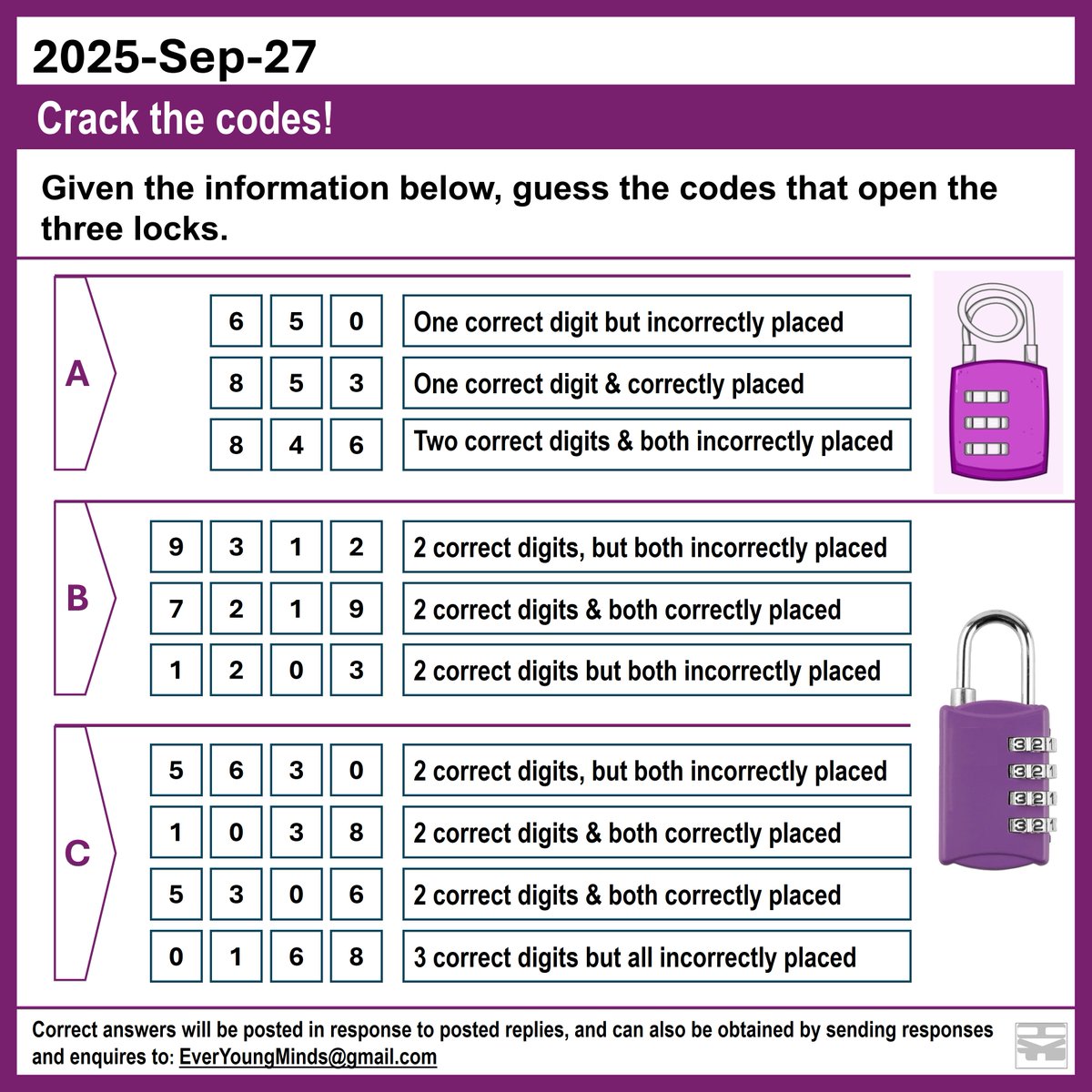 EverYoungMinds's tweet image. #mentalgames #brainteaser #crackthecode #everyoungminds #brain #brainexercise #sharpenyourmind #smart #genius #selfdevelopment #arithmetic #everyoungminds_2025_gym #puzzles #singlelinedrawing #sharpenyourskills #games #teachersresources #مرن_عقلك
