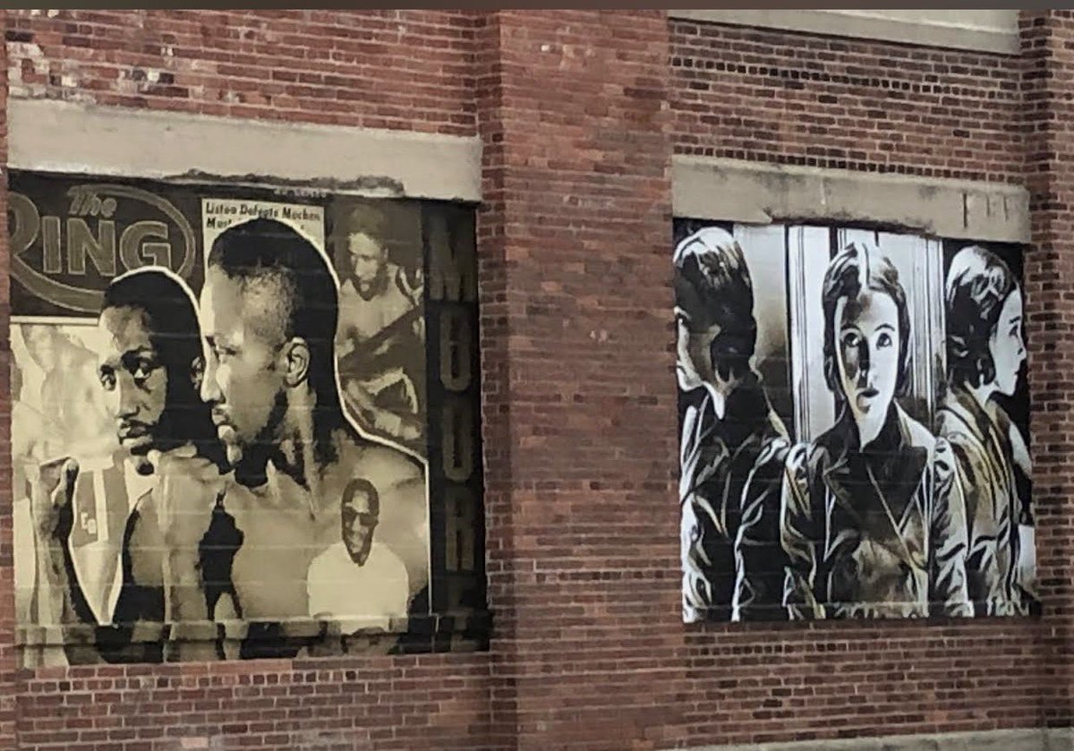 I love the painted murals downtown!!  #LillianGish #DaveyMoore #SpringfieldOhio #JohnnyLytle