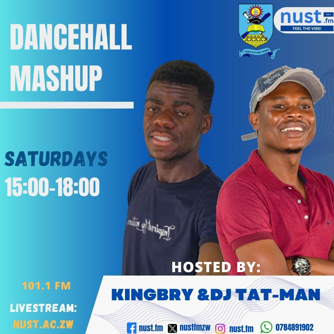 nustfmzw's tweet image. 🔥 Up Next at 3PM! 🔥

Turn up your Saturday vibes with the #DancehallMashupShow on #nustfm

📻 Catch it live on  101.1 FM
💻 Stream worldwide 👉 nust.ac.zw

#DancehallMashup #NUSTFM #KingBry #DJTatman #BulawayoVibes #WeekendGroove #ReggaeRiddims