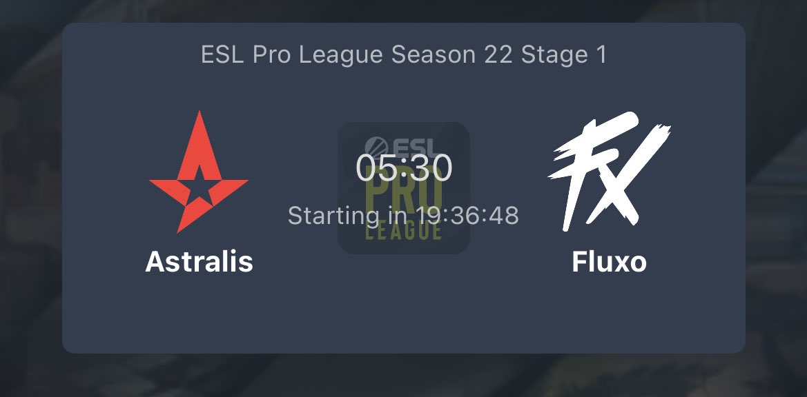 Game do <a href="/fluxogg/">Fluxo</a> vs a astralis atualizou o horário 

5:30 da matina LOL vamos que vamos rapaziada! 🫡