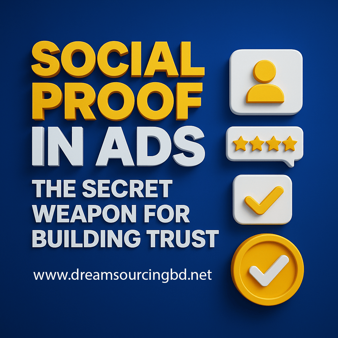 dreamsourcingbd's tweet image. Twitter Version (under 280 characters)
🚀 Social Proof in Ads = Secret Weapon for Trust 💡
✅ Reviews &amp;amp; Testimonials
✅ Case Studies
✅ User Content

I craft ad campaigns that don’t just sell—they build trust.? Ready to boost conversions? Let’s connect!
#dreamsourcingBD