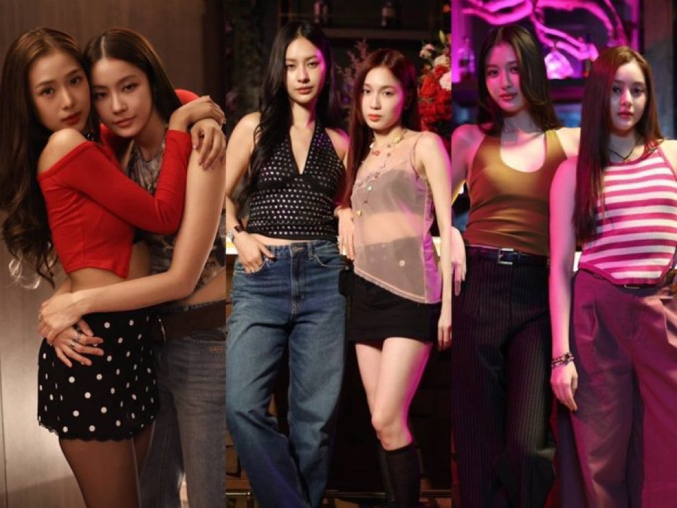 panlyvverse's tweet image. guys i’m laughing what if every single queue they make the girls go back to their respective cps just to take a photo so we can never figure out what pairings they’re conjuring on set 🤩🤩🤩