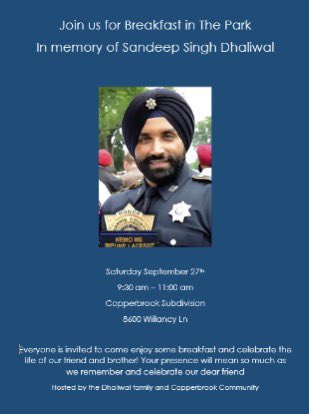 Join us later this morning, as we pause to remember and celebrate our fallen brother, <a href="/HCSOTexas/">HCSOTexas</a> Deputy Sandeep Singh Dhaliwal.
