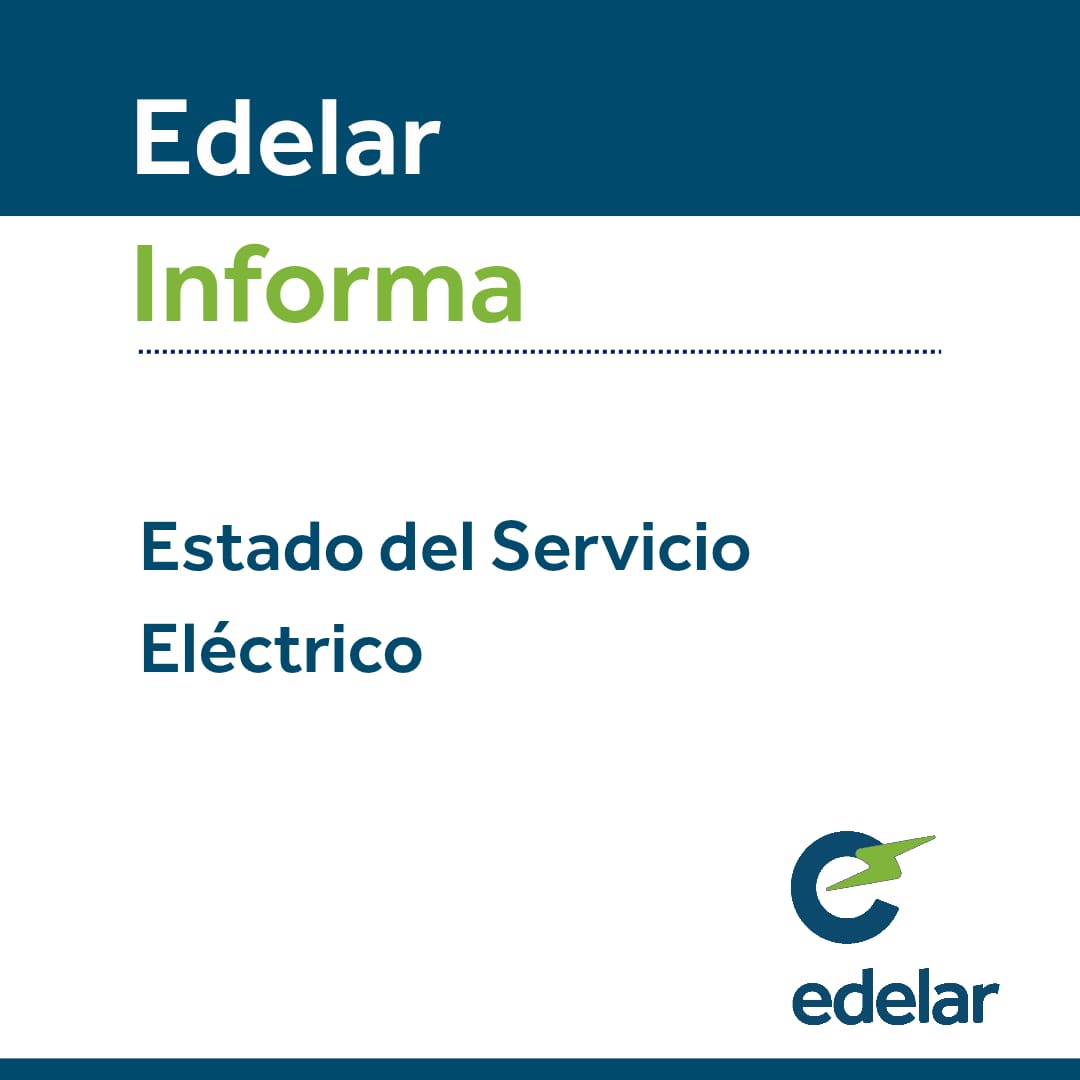 EdelarSAU's tweet image. #EdelarInforma 
Estado del servicio eléctrico 

Comunicado 👇 facebook.com/share/p/1D6akS…