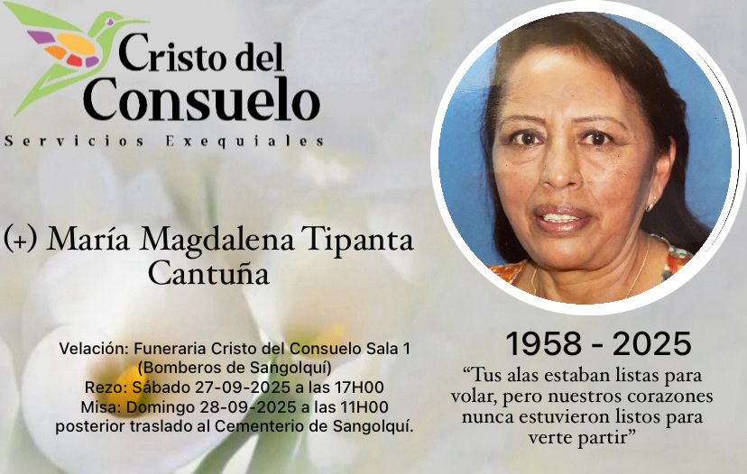 Seguro disfrutas de la presencia del señor, tu recuerdo, enseñanzas, amor y fortaleza vivirán conmigo. Vuela alto mamita 🕊️
<a href="/Ecuador_OEA/">Ecuador en la OEA</a> <a href="/OEA_GTPSS/">GTPSS OEA</a> <a href="/OEA_Derechos/">OEA – Departamento de Acceso a Derechos</a>