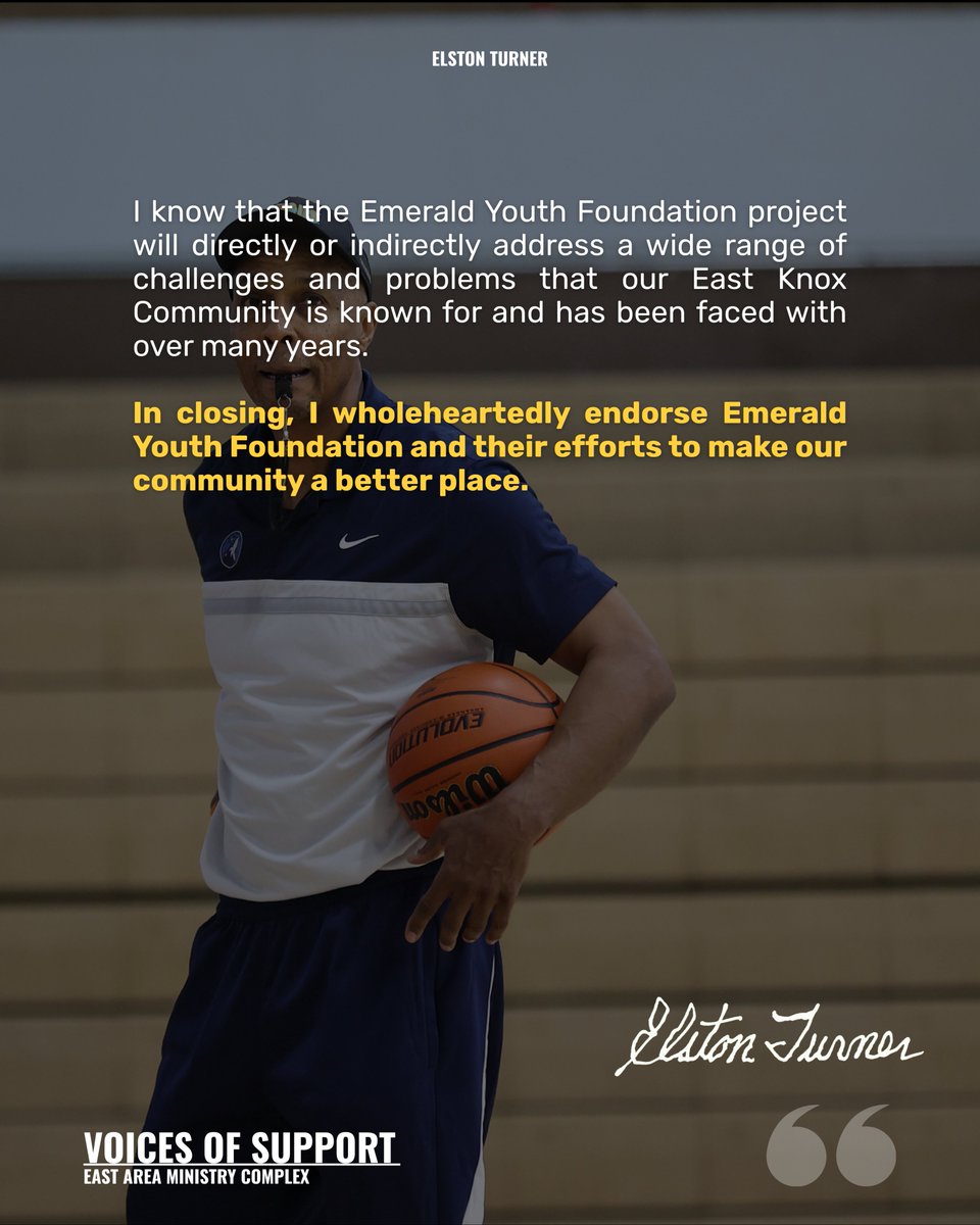 Hear the voice of Elston Turner. #VoicesOfSupport #EastKnoxville #TheTimeIsNow