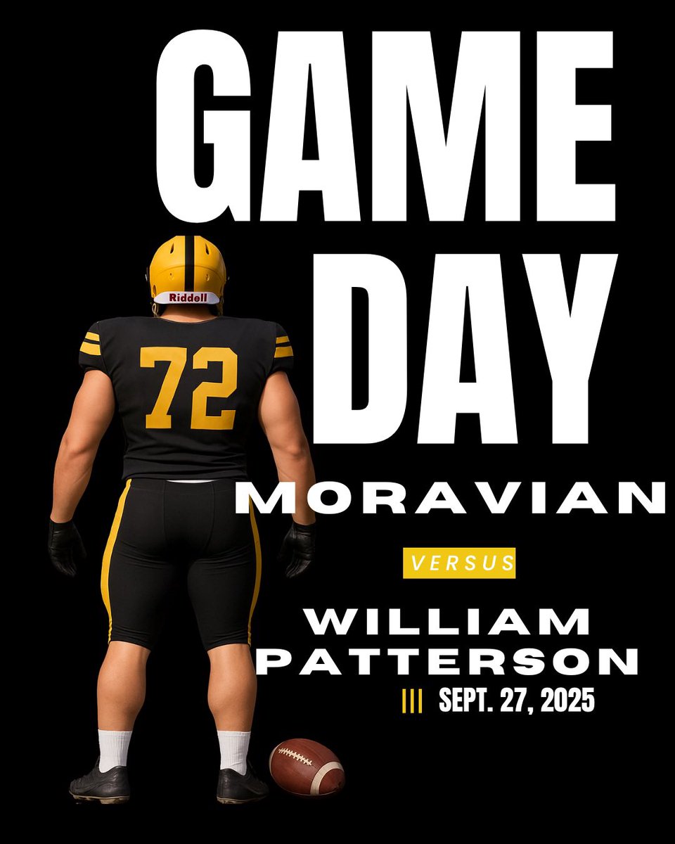 I’m very excited to be going to Moravian University for a game day visit today can’t wait to see what Moravian football is all about.
