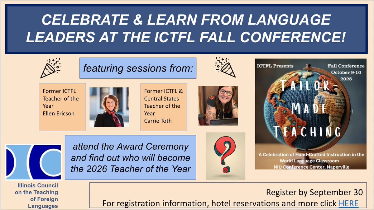 It's not too late to join us at ICTFL 2025! Register by September 30! buff.ly/RjuK2iq
