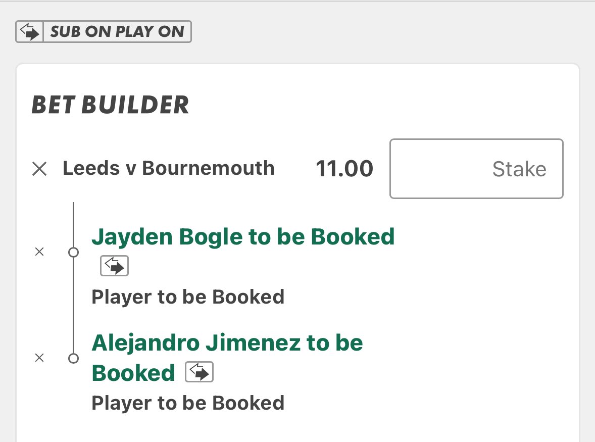 MCTIPSTERS's tweet image. LEEDS VS BOURNEMOUTH BET BUILDERS⚽️🟨🟥

Good luck!🔞

#LEEBOU
#PremierLeague
#GamblingX
