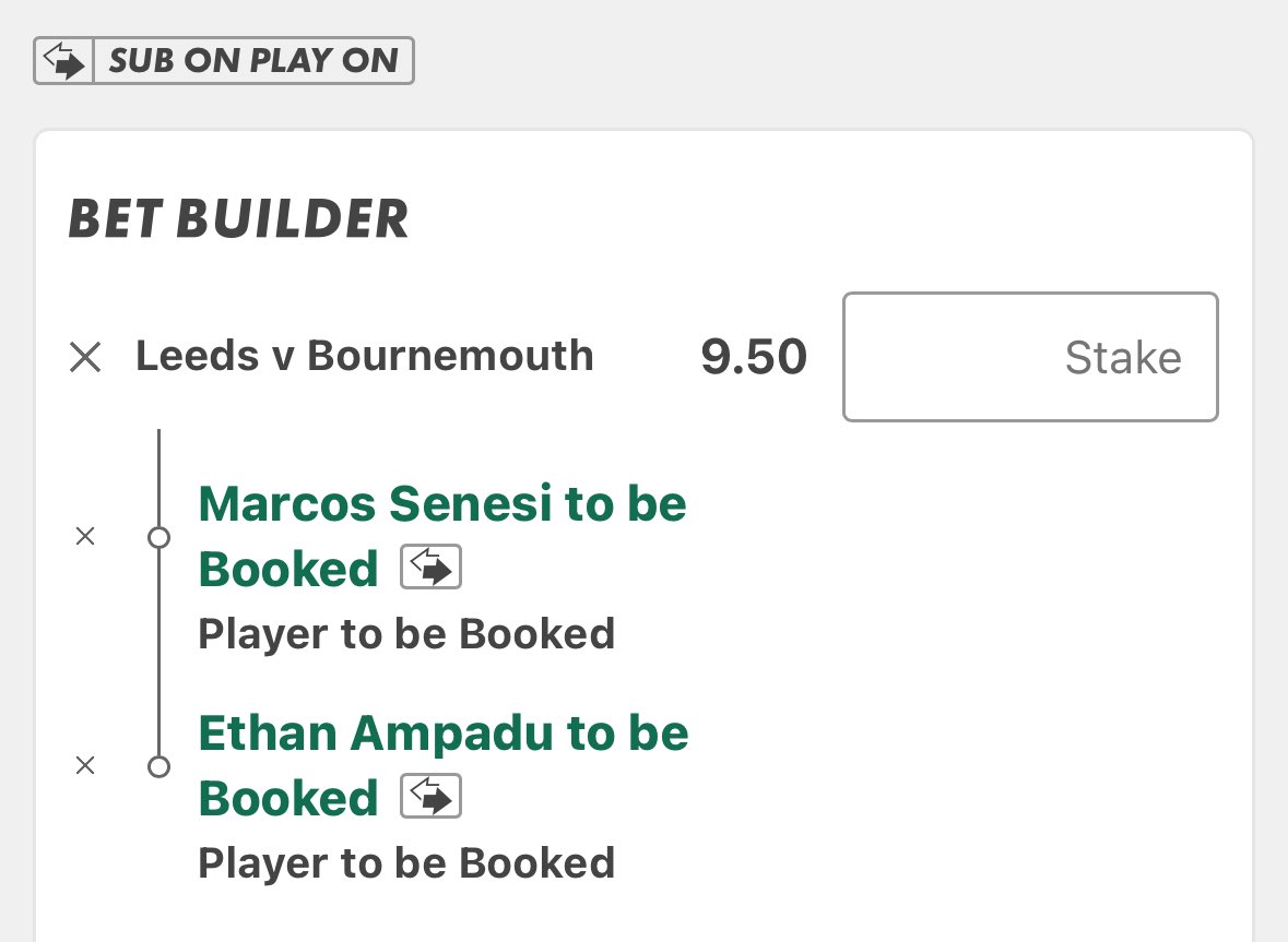 MCTIPSTERS's tweet image. LEEDS VS BOURNEMOUTH BET BUILDERS⚽️🟨🟥

Good luck!🔞

#LEEBOU
#PremierLeague
#GamblingX