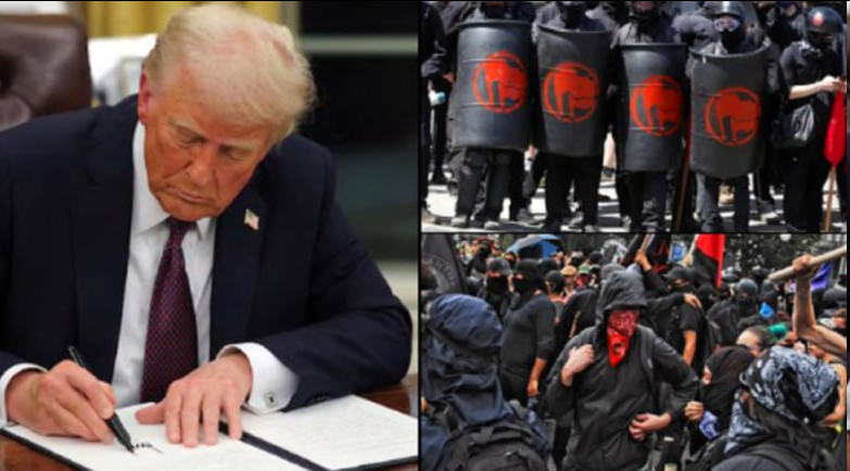 C’EST OFFICIEL! TRUMP PASSE À L’ATTAQUE NUCLÉAIRE – ANTIFA DÉSIGNÉ COMME TERRORISTES DOMESTIQUES – LES ARRESTATIONS COMMENCENT MAINTENANT

Le président Trump vient de frapper fort. Il a signé l’Ordre Exécutif désignant officiellement ANTIFA comme une ORGANISATION TERRORISTE