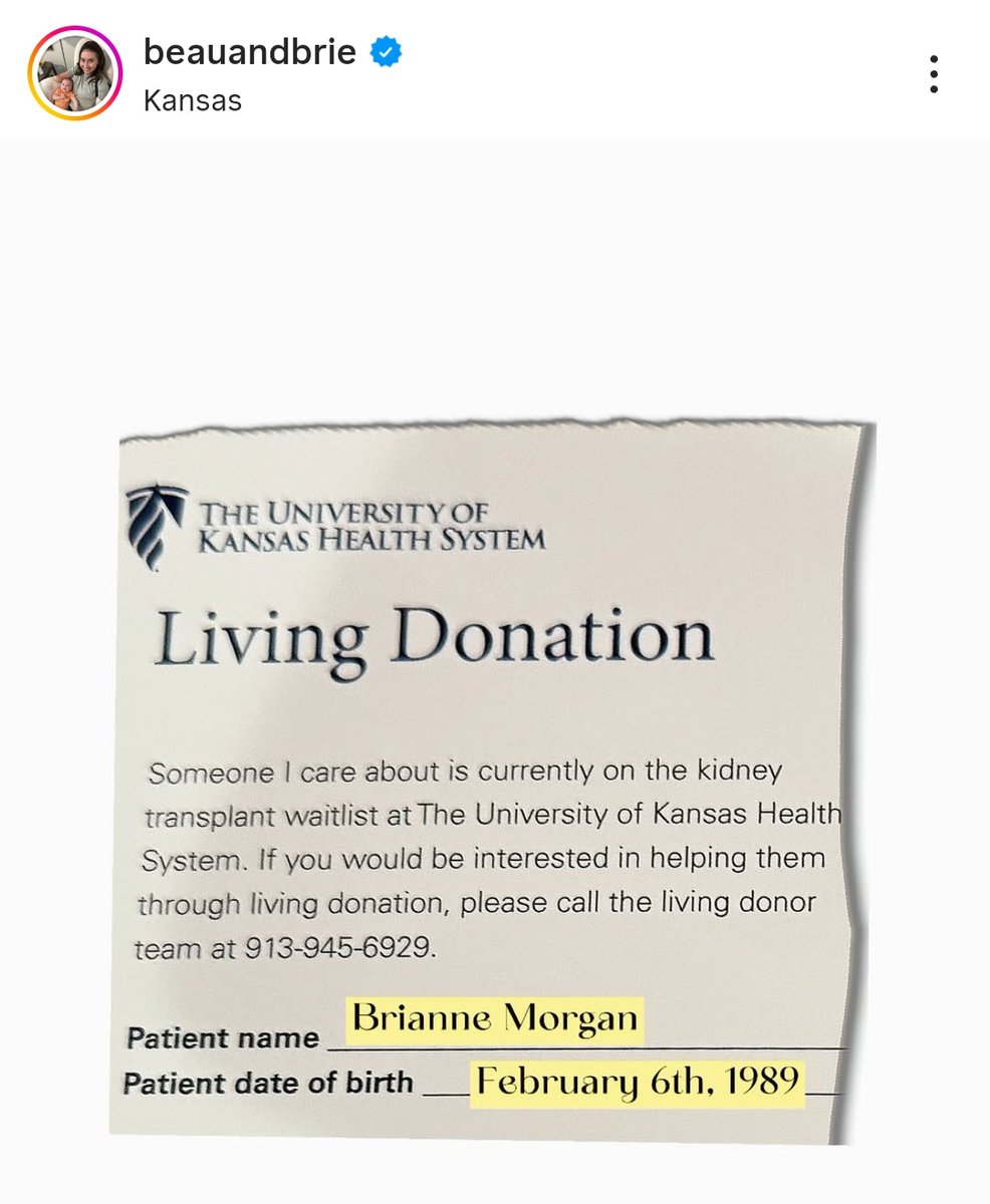 Swifties living in Kansas, can you help finding a donor? 
Thank you so much! 
(@beauandbrie on IG) 🙏🏼