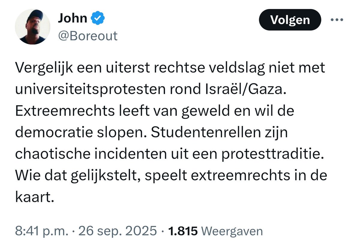 Of jullie alsjeblieft wel het verschil tussen de boel slopen en de boel slopen willen erkennen. Anders spelen jullie extreemrechts in de kaart. Logisch toch?