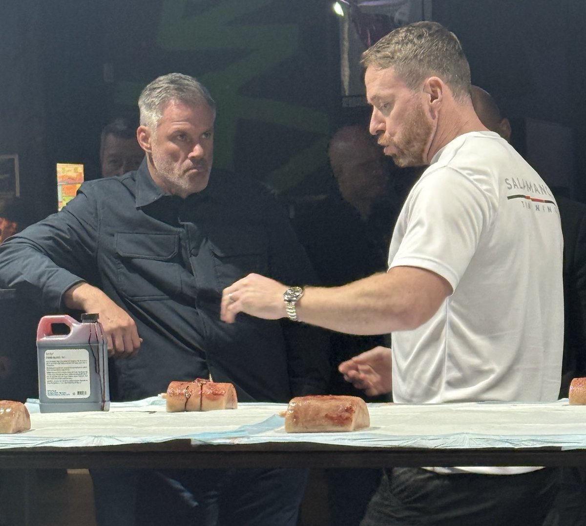 Not sure what I’ve said here but <a href="/Carra23/">Jamie Carragher</a> looks like he wants to fill me in 😂thanks for your time yesterday, and for the continued support 🙌🏼