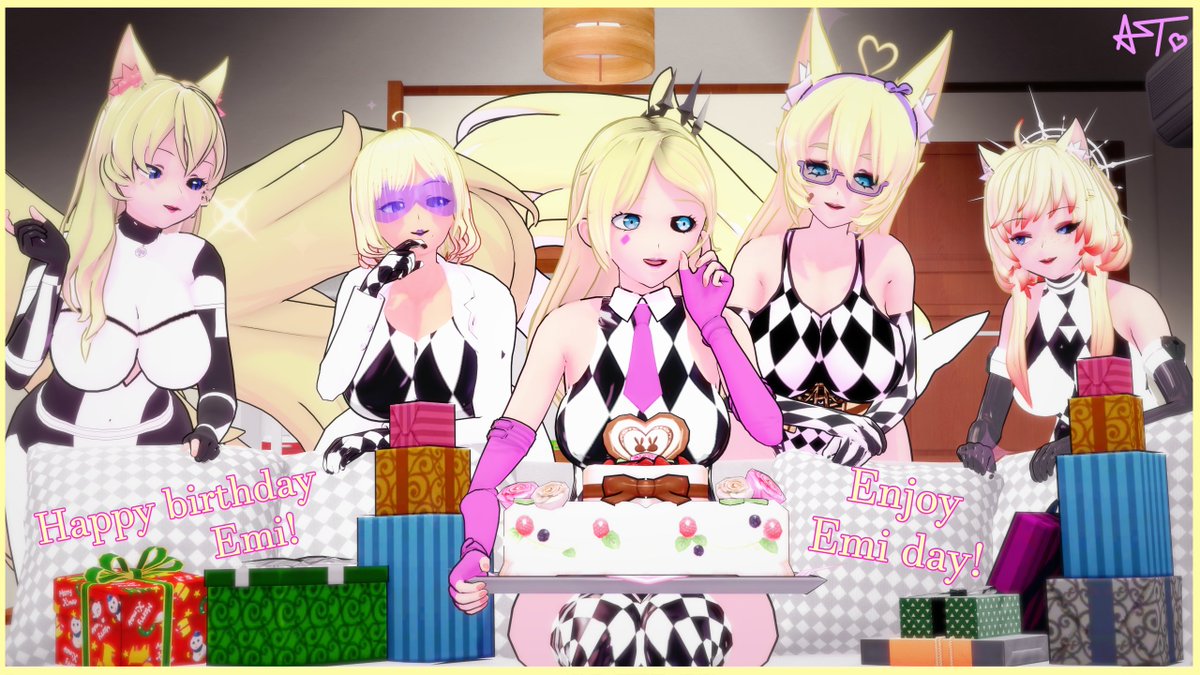 Its Emi day!!!

happy birthday to our lovely gal, as a surprise all the emi's got together and gave her a big cool delicious birthday cake!!!!!

happy birthday izanagi!!!