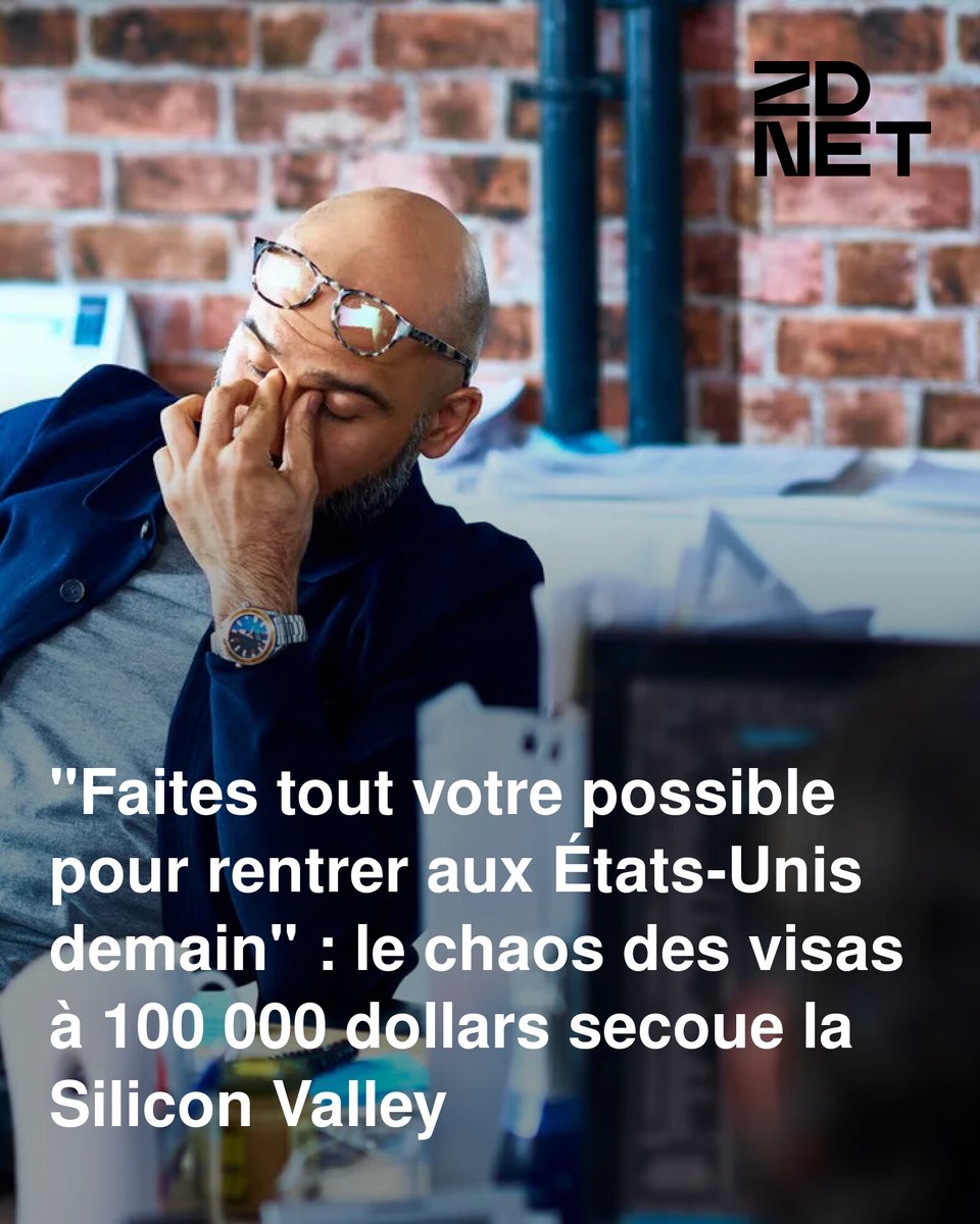 Visa à 100k$: panique totale en Silicon Valley 🤯 👉 l.zdnet.fr/Sb4