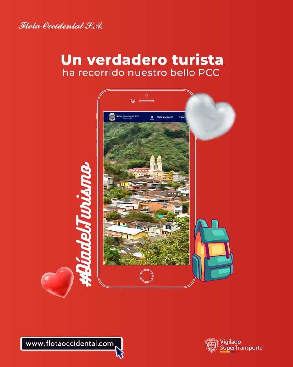 ¡Compra tu tiquete y embárcate a descubrir lo mejor de nuestro Paisaje Cultural Cafetero! 

En Flota Occidental, te llevamos a descubrir paisajes impresionantes, cultura cafetera y sabores originales del occidente colombiano. 

#DíaDelTurismo #ViajaConNosotros #27deseptiembre