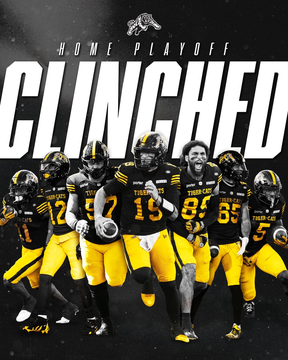 Clinched ✅

We’ve secured a playoff spot, and a home playoff game is coming to Hamilton‼️