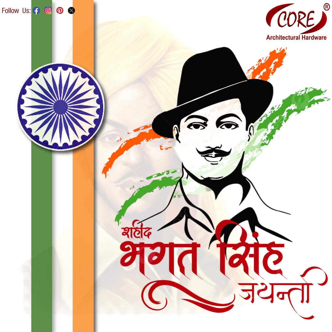 hardware_core's tweet image. &quot;Remembering the fearless revolutionary, Shaheed Bhagat Singh, whose sacrifice ignites the spirit of freedom forever in our hearts.&quot;

#BhagatSingh #ShaheedBhagatSingh #BhagatSinghJayanti #IndianHero #FreedomFighter #CoreArchitecturalHardware #CoreHardware #coreglassfittings