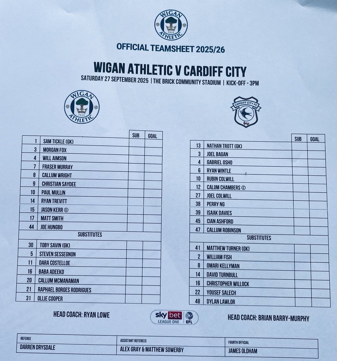 Paul Rowley (@paulrowleyradio) on Twitter photo 3 changes for #wafc v <a href="/CardiffCityFC/">Cardiff City FC</a> from last weekend’s defeat at Bolton. Jason Kerr is back after a knee injury, Christian Saydee returns after suspension. Callum Wright steps up. Costelloe, Adeeko + Sessegnon drop to the bench. Updates with me on <a href="/BBCRMsport/">BBC Sport Manchester</a> 3 changes for #wafc v <a href="/CardiffCityFC/">Cardiff City FC</a> from last weekend’s defeat at Bolton. Jason Kerr is back after a knee injury, Christian Saydee returns after suspension. Callum Wright steps up. Costelloe, Adeeko + Sessegnon drop to the bench. Updates with me on <a href="/BBCRMsport/">BBC Sport Manchester</a>