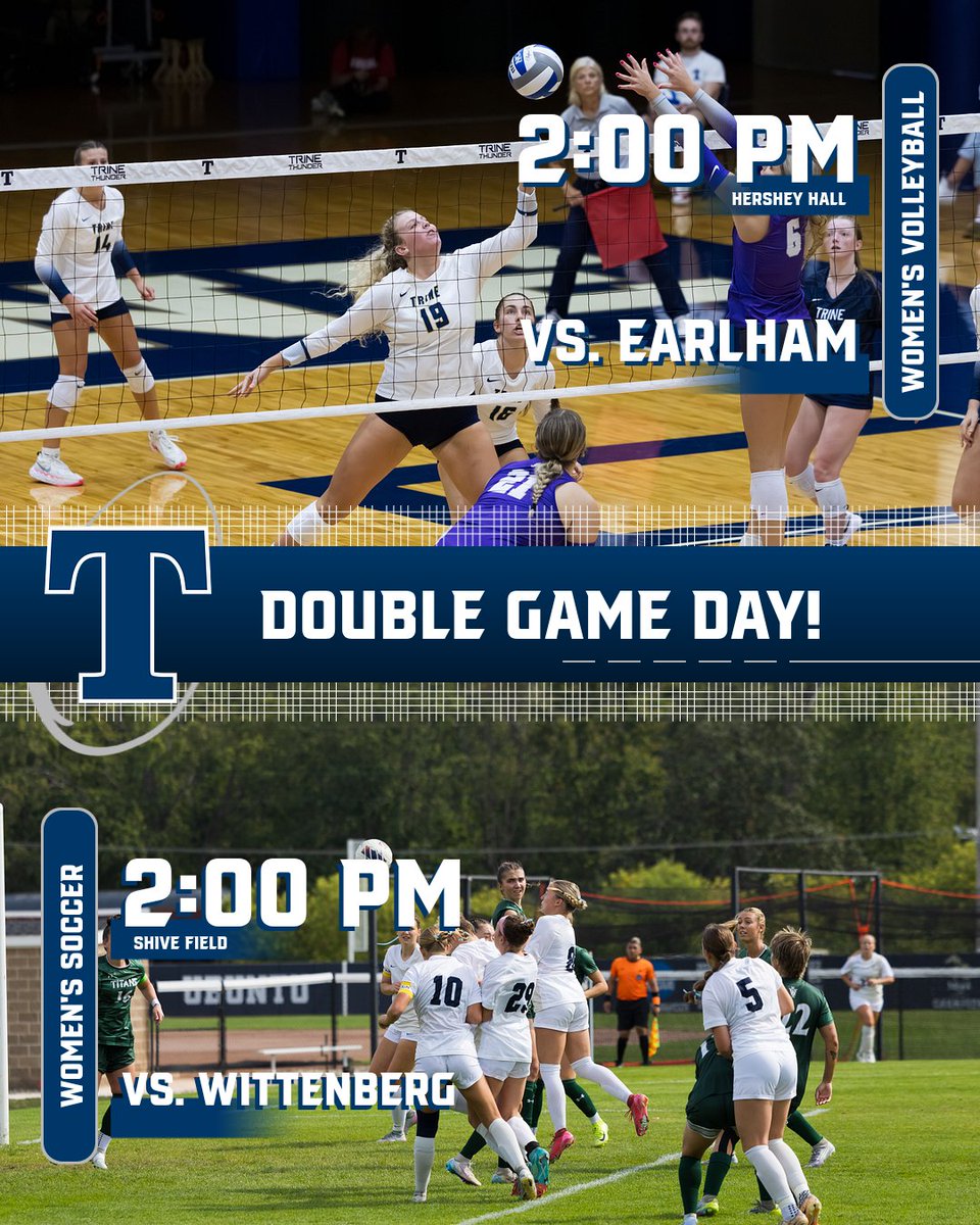 Soccer + Volleyball = 2PM takeover! 
#TrineNation