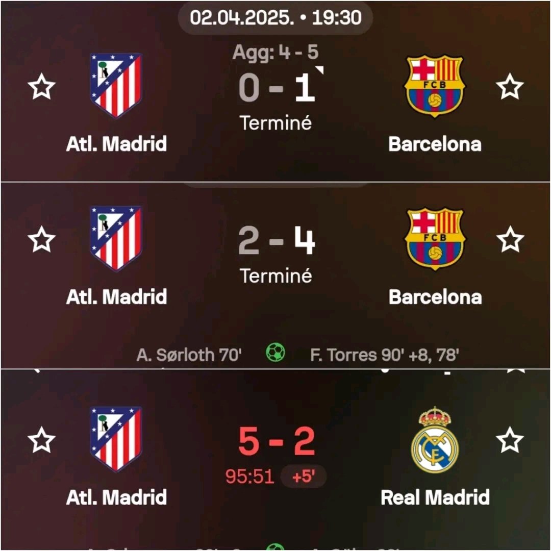 PXhidra's tweet photo. Ce n'est pas donné à tout le monde de battre l'Atlético Madrid au Metropolitano.

Mais s'il vous plaît, dites-moi, ça remonte à quand la dernière fois où l'Atlético Madrid a marqué 5 buts contre une équipe ? 😭💔 https://t.co/Vs7bPpxjJ0