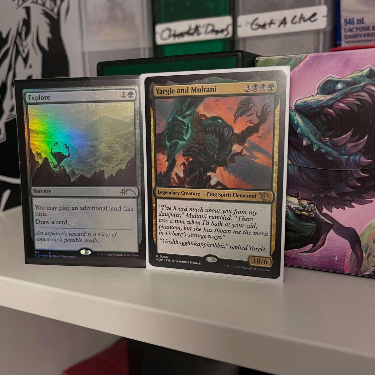 When I started playing Magic, I used to buy the cheapest version of a card so I could just start playing. But now I’m willing to spend more on my favorite versions. Like did I need the $5 version of Explore for my Yargle deck? No, but it makes me happy.